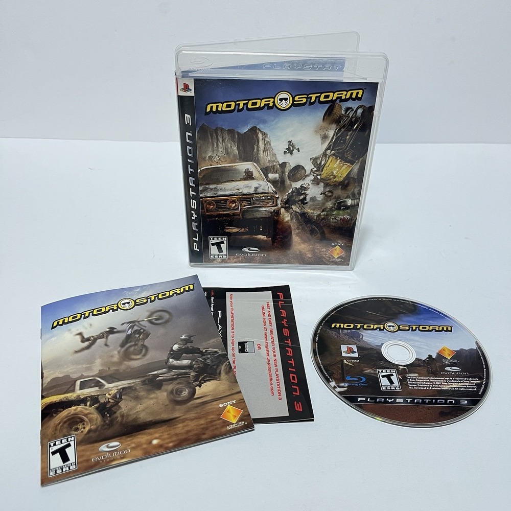 MotorStorm PlayStation 3 PS3 Racing Game Complete Tested Working + Reg Card